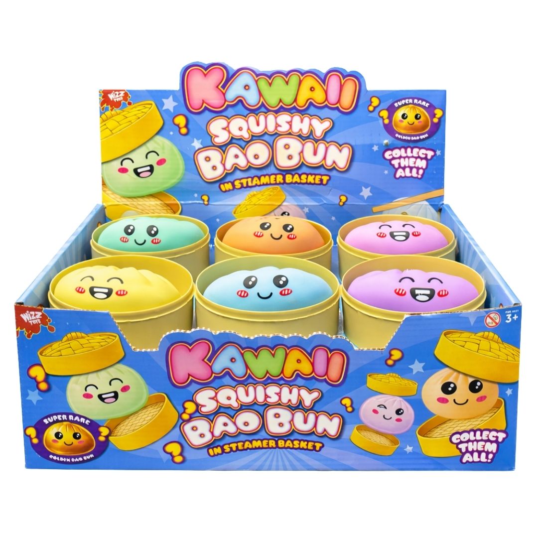Kawaii Pastel Squishy Bao Bun with Rare Gold Dumpling 8.5cm
