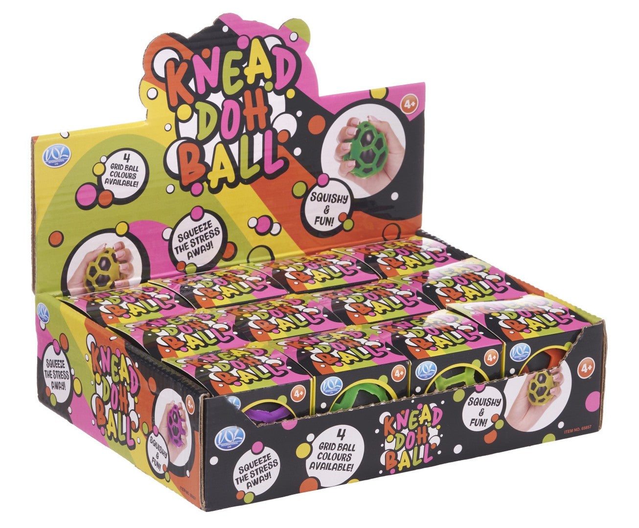 Neon Knead Squeeze Squishy Doh Ball 60mm