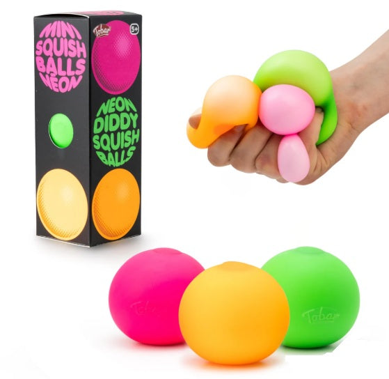 Scrunchems Neon Diddy Squish Balls 3pack