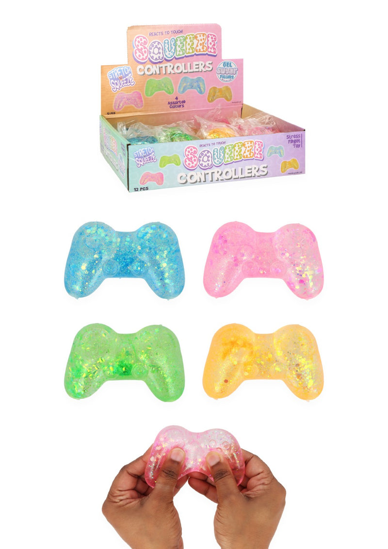 Sparkly Gamer Control Squeeze Toy with Sugar Filling 8.5cm