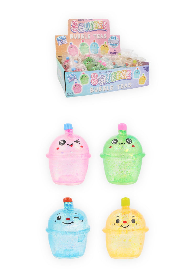 Sparkly Bubble Tea Squeeze Toy with Sugar Maltose Filling