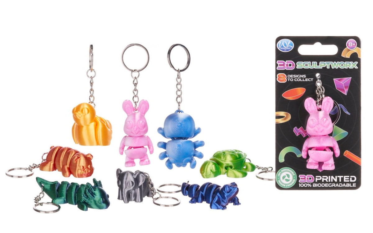 3D Printed Toy Animal Keyring