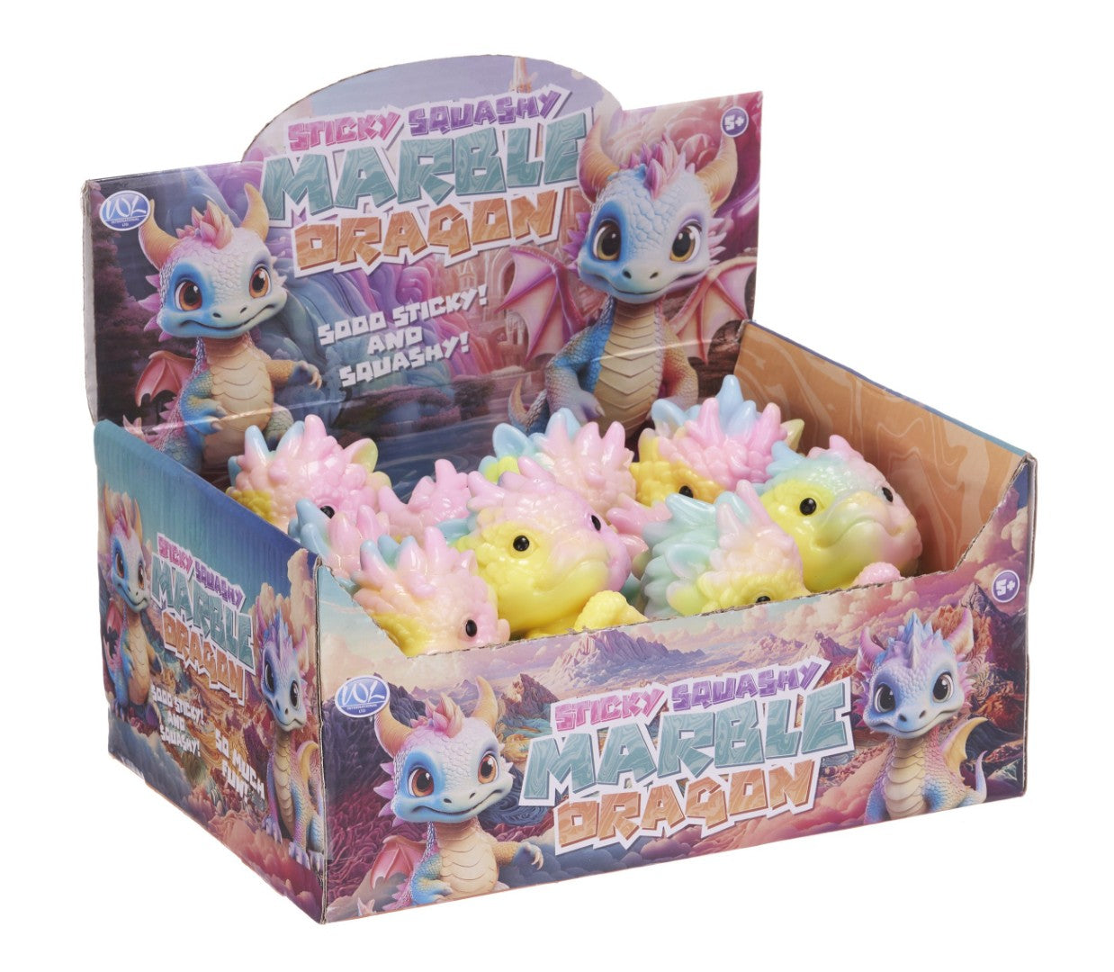 Sticky Squishy Marble Dragon 12cm