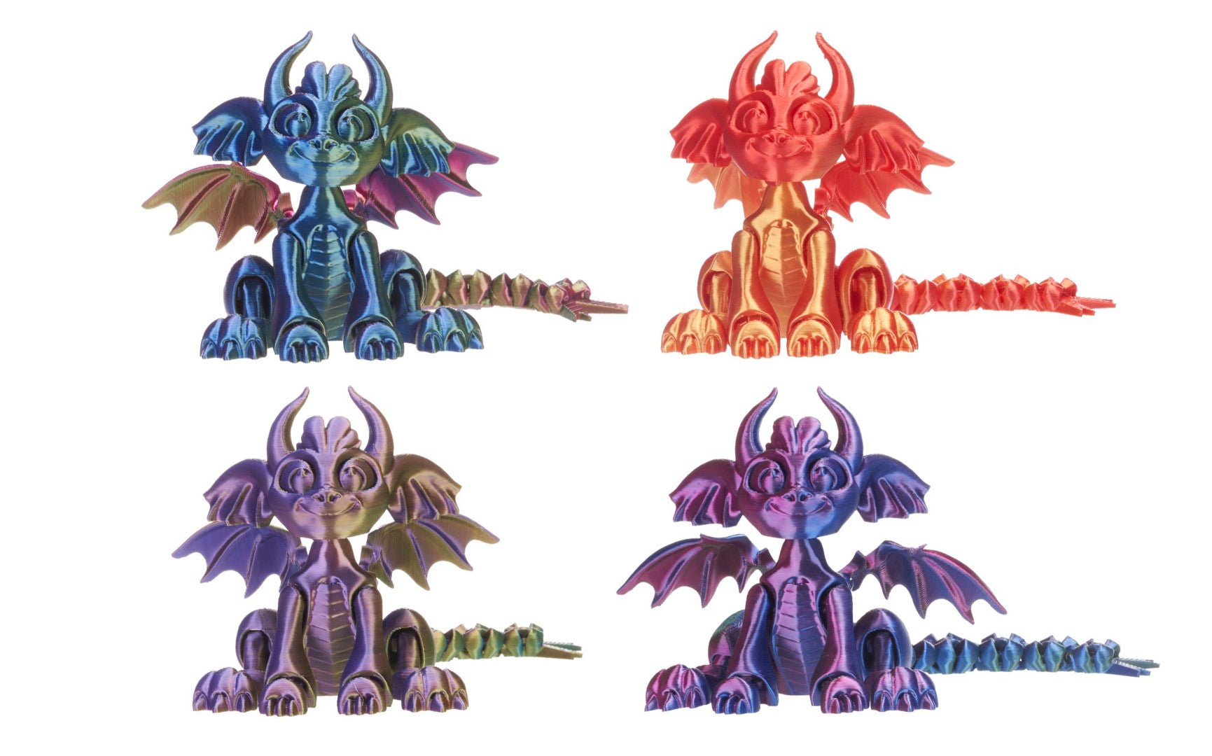 3D Printed 17cm Winged Dragon Toy
